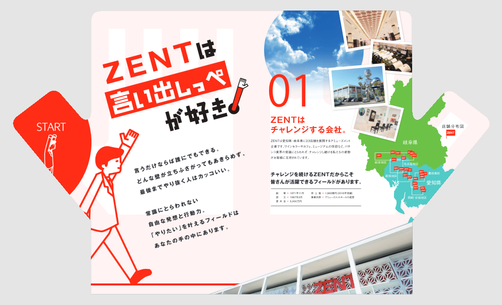 善都(ZENT) 様 - 新卒採用バラマキチラシ